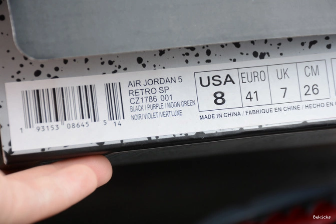 Rep BK 5 jordan air cz1786-001 “top 3” 1130